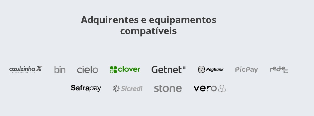Logos de adquirentes e maquininhas