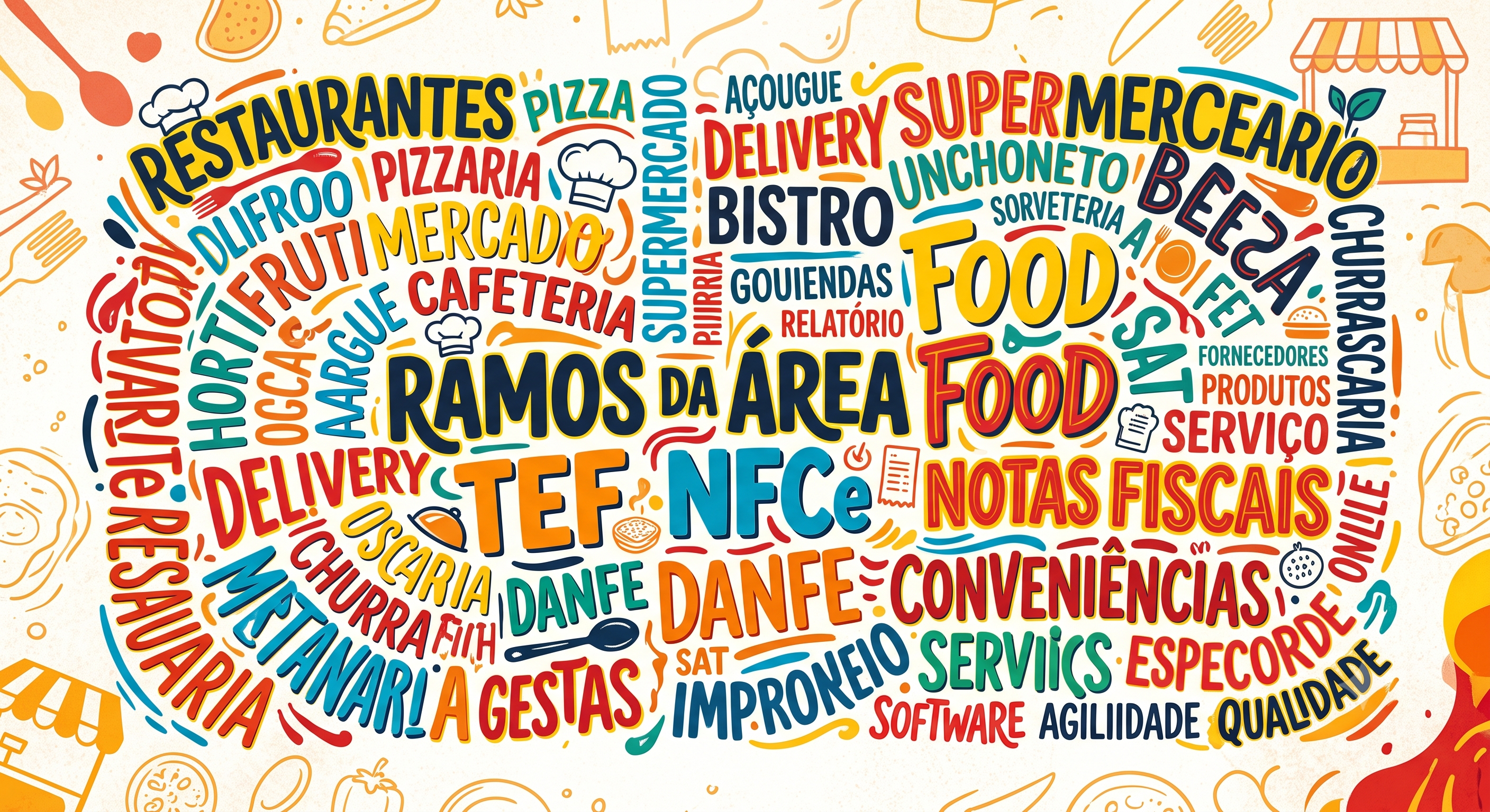 Ramos da Área Food e Vendas